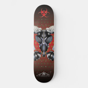 SKATEBOARD BW ! AVERTISSEMENT BIOHAZARD ! CRÂNE