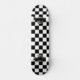 Skateboard BW Retro Checkered