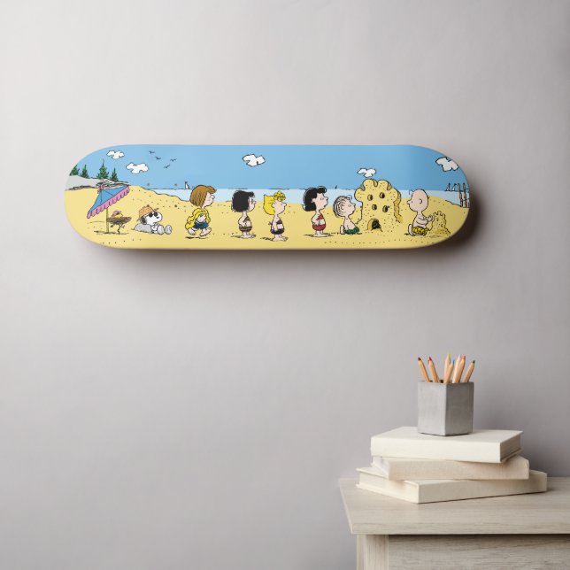 Skateboard cacahuètes | Journée à la plage (Art mural (Horz))