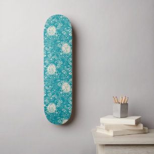 Skateboard cacahuètes   Snoopy Turquoise Tropical Beach Motif