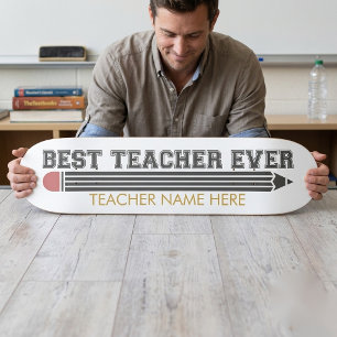 Skateboard Cadeau personnalisé Meilleur Enseignant - Cadeau p