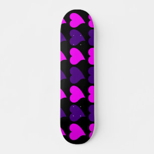 Skateboard Cadeaux de filles romantiques : Coeurs violets ros