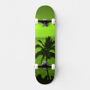 Skateboard Cadre de Sun Green Tropics Palm Beach