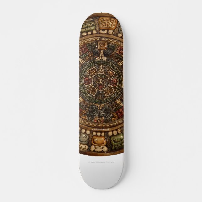 Skateboard Calendrier maya et aztèque par Grassrootsdesigns4u (Devant)