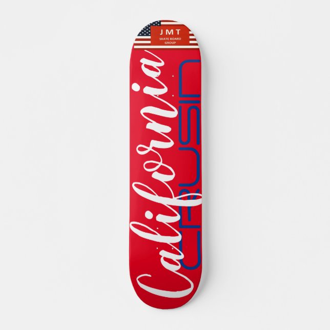 Skateboard CALIFORNIE  CRUISIN   JMT 7 3/4" Planche de Skateb (Devant)