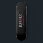 Skateboard Calligraphie Elegant Plain Ajouter son propre nom<br><div class="desc">Vous recherchez une belle calligraphie avec une écriture esthétique ? Ce design simple et attrayant est fait pour vous. Ce produit, spécialement conçu pour le mariage et l'utilisation du nom de famille, impressionne immédiatement ceux qui le voient. Le design raffiné et de bon goût reflétera immédiatement la qualité de votre...</div>