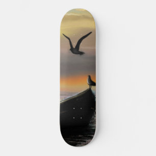 Skateboard Calme - Aquarelle