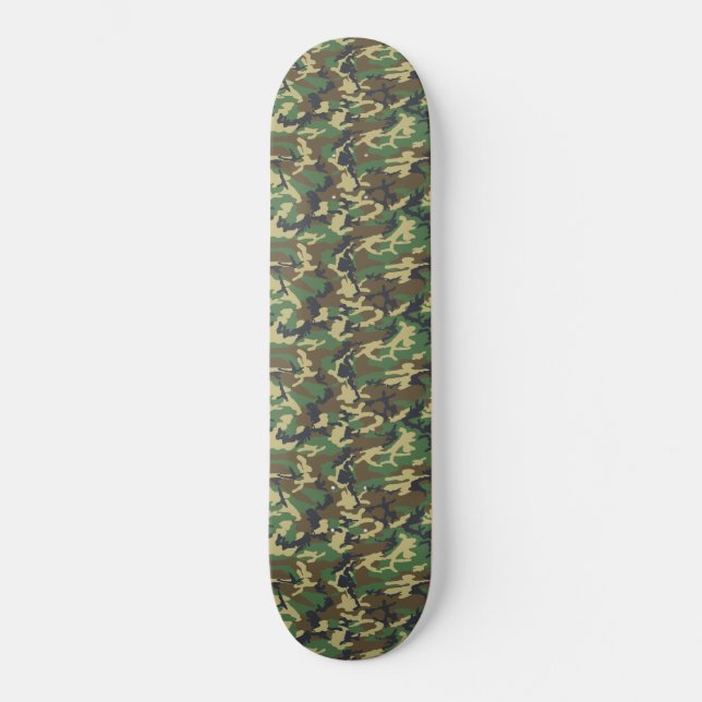 Skateboard Caméra militaire Woodland (Recto)