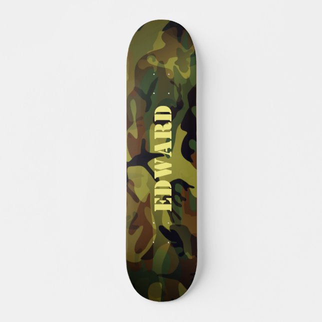 Skateboard Cammo vert (Devant)