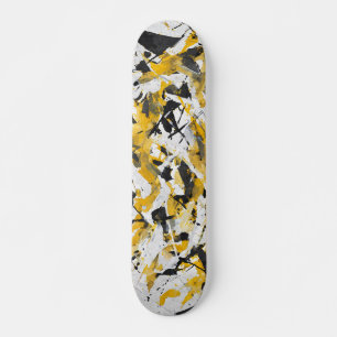 Skateboard Camo Urbain Jaune Gras