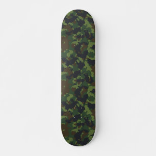 Skateboard Camouflage Camo Brown Green Army Woodland