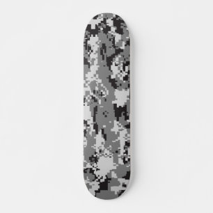 Skateboard Camouflage de Digitals noir et blanc