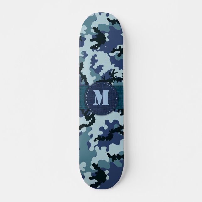 Skateboard Camouflage de la marine (Devant)