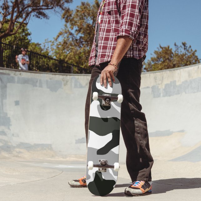Skateboard Camouflage gris urbain no 15 imprimé   (Extérieur 2)