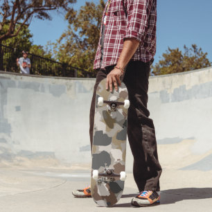 Skateboard Camouflage Militaire Tons Terre Bruns
