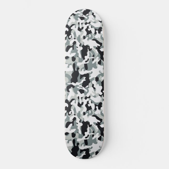 Skateboard Camouflage Poussière de Neige  (Recto)