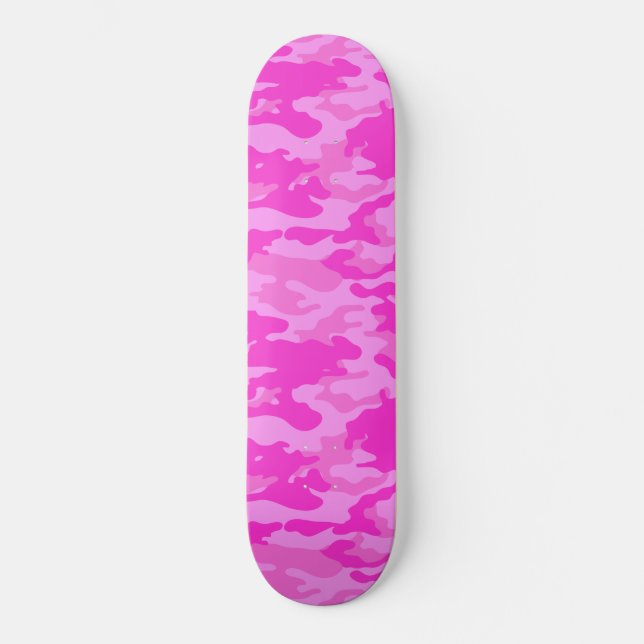 Skateboard Camouflage rose (Recto)