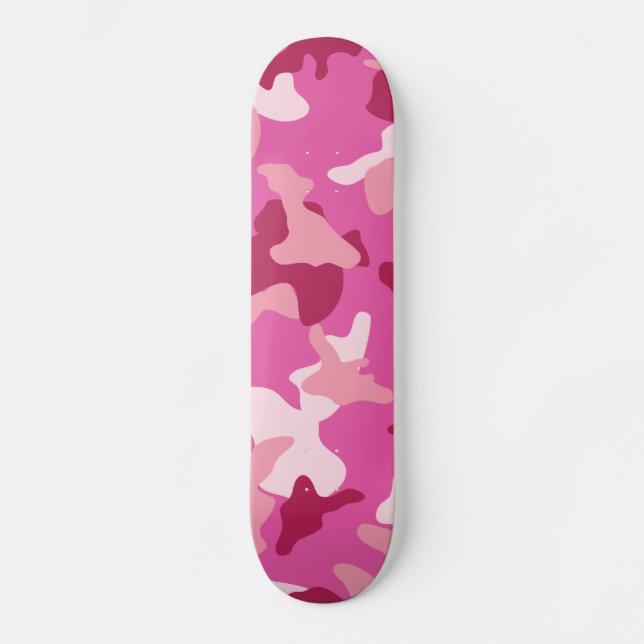 Skateboard Camouflage rose motif de l'armée (Recto)