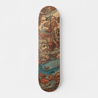 Skateboard Capitaine psychédélique colorée Nemo