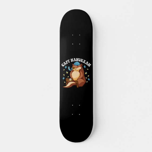 Skateboard Capy Hanoukka Funny Jewish Capybara Hanoukka Don (Devant)