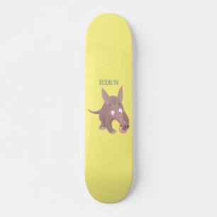 Skateboard Caricature amusante de Aardvark