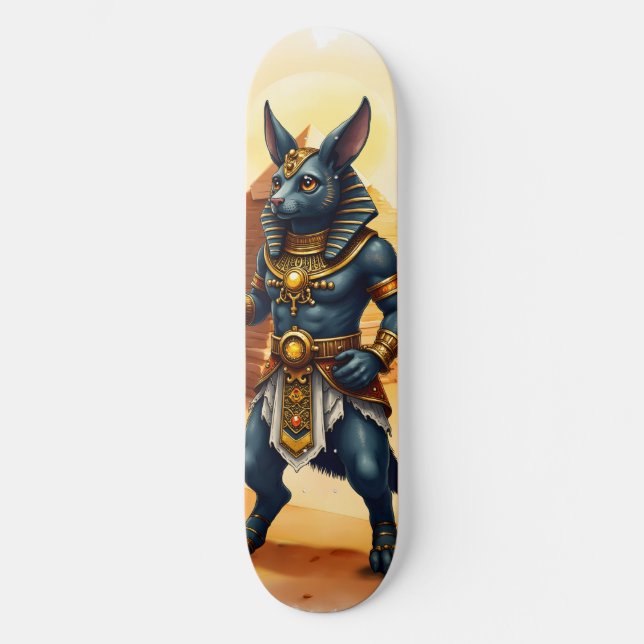 Skateboard Caricature Anubis - Dieu égyptien de l'après-vie (Recto)