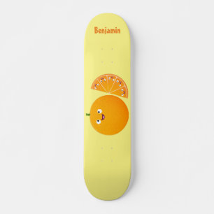 Skateboard Caricature d'agrumes d'orange