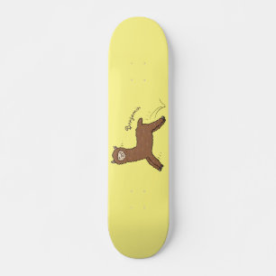Skateboard Caricature d'alpaga brun joli