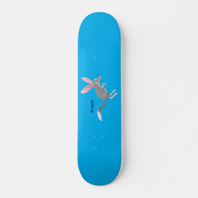 Skateboard Caricature de bilby australien très heureuse (Devant)