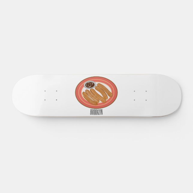 Skateboard Caricature de Churro (Horz)