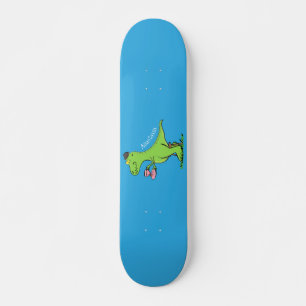 Skateboard Caricature de dinosaure vert t rex