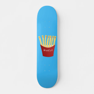 Skateboard Caricature de frites Cute kawaii fast food