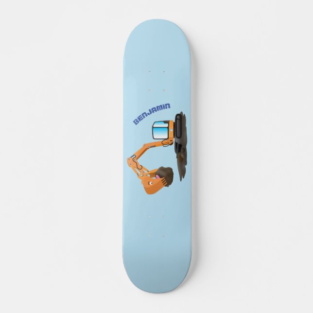 Skateboard Caricature de la pelle orange (Devant)
