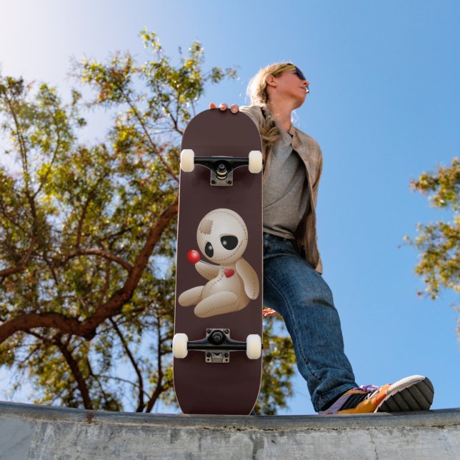 Skateboard Caricature de poupée vaudou en amour (Extérieur 1)