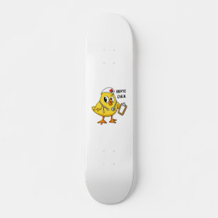 Skateboard Caricature de poussin infirmière   choisir la coul