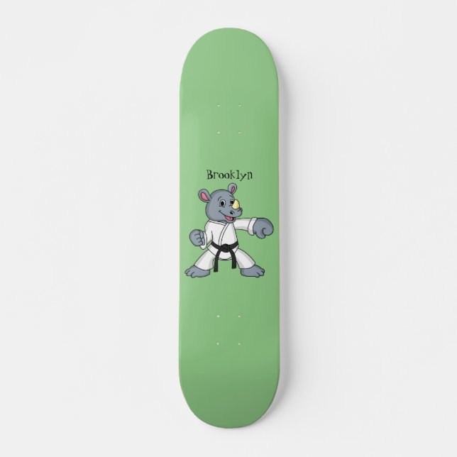 Skateboard Caricature de rhino kung fu (Devant)