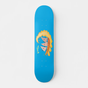 Skateboard Caricature de surf pour chips de maïs mignonette n