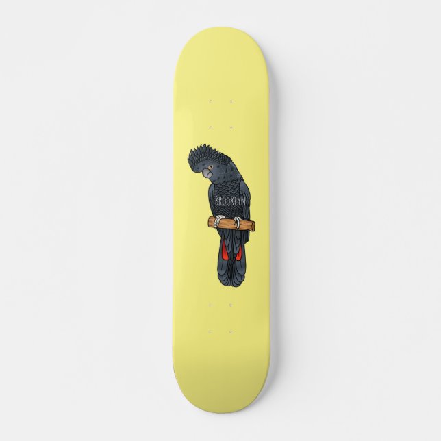 Skateboard Caricature d'oiseau à queue rouge (Devant)