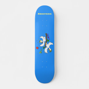 Skateboard Caricature d'oiseaux de cockatoo amusante