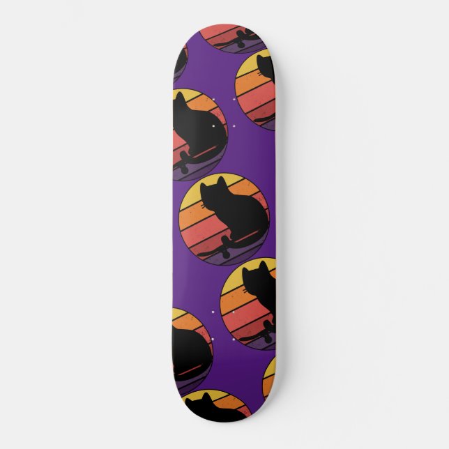 Skateboard Caricature en silhouette du tableau de bord de cha (Recto)