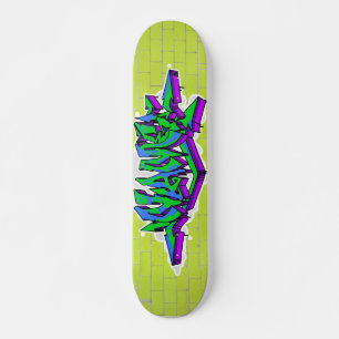 SKATEBOARD CARNET GRAFFITI PERSONNALISÉ WILDSTYLE*EMAIL CI-DE