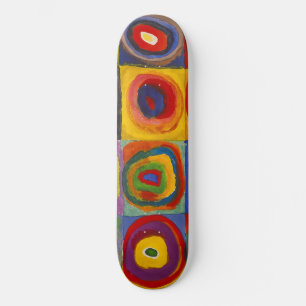 Skateboard Carré w Cercles concentrés 2 Kandinsky