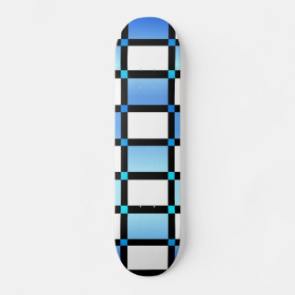 Skateboard Carrelage moderne Carré Bleu Et Noir