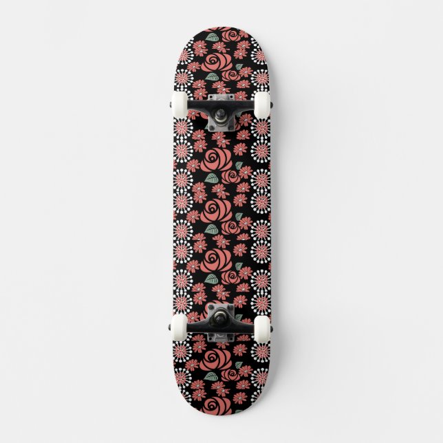 Skateboard Carrousel Rose (Recto)