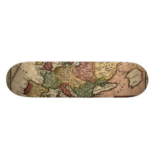 Skateboard Carte 1721 de l'Europe