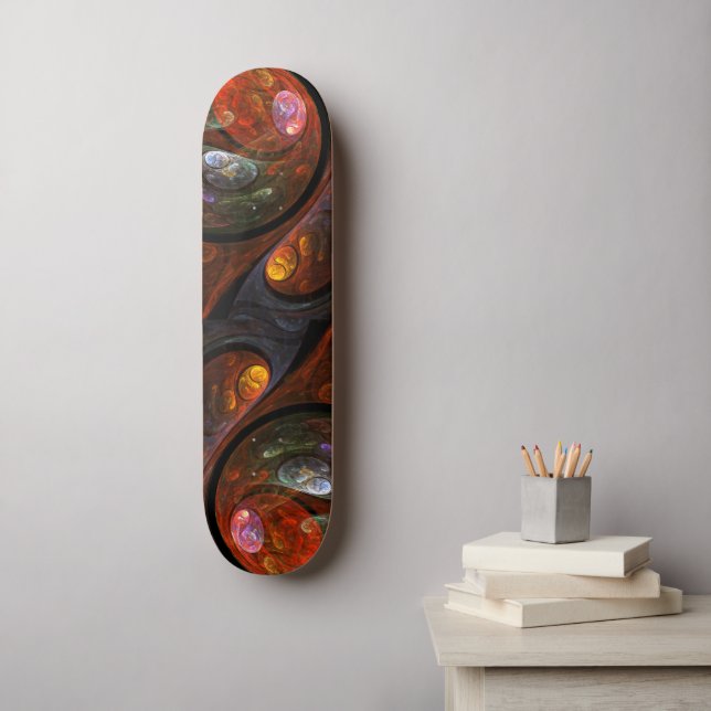 Skateboard Carte à roulettes d'art Abstrait (Art mural)