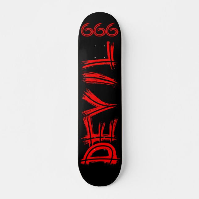 Skateboard Carte à roulettes Devil 666 (Devant)