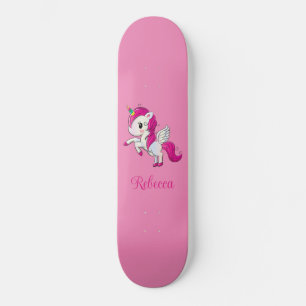 Skateboard Carte à roulettes personnalisée Sparkly Pink Unico