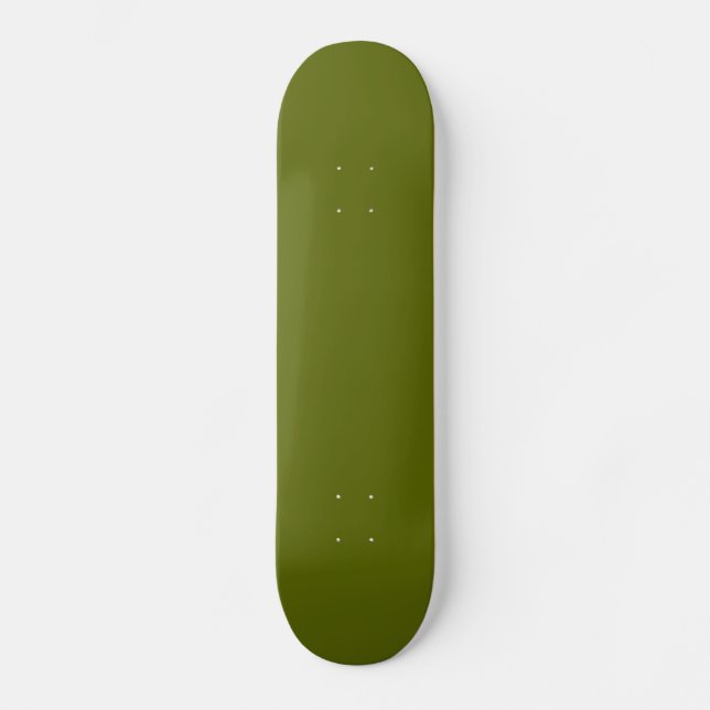 Skateboard Carte à roulettes Solide Olive Green (Recto)