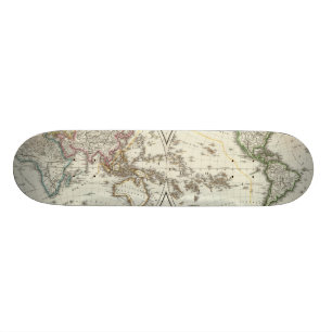 Skateboard Carte d'atlas de Paris